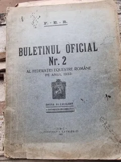 Buletin oficial nr.2 al Federatiei Eqvestre Romane pe anul 1933