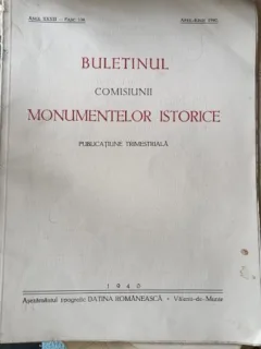 Buletinul Comisiunii Monumentelor istorice, april-iunie 1940