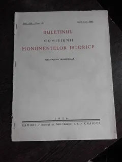 BULETINUL COMISIUNII MONUMENTELOR ISTORICE, APRILIE - IUNIE 1926