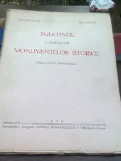 BULETINUL COMISIUNII MONUMENTELOR ISTORICE August 1933