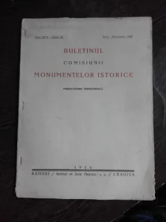 BULETINUL COMISIUNII MONUMENTELOR ISTORICE, IULIE SEPTEMBRIE 1924
