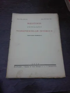 Buletinul Comisiunii Monumentelor istorice, iulie septembrie 1924