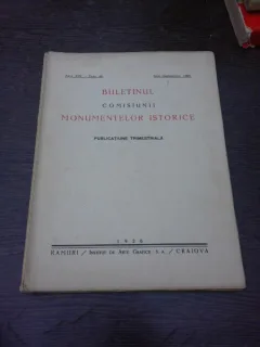 Buletinul Comisiunii Monumentelor istorice, iulie septembrie 1926