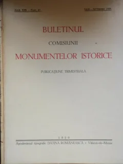 BULETINUL COMISIUNII MONUMENTELOR ISTORICE IUL/SEPT 1929