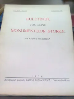 BULETINUL COMISIUNII MONUMENTELOR ISTORICE martie 1934