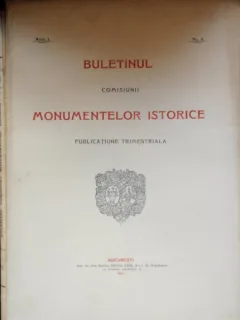 BULETINUL COMISIUNII MONUMENTELOR ISTORICE NR.4/1908