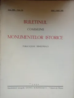 BULETINUL COMISIUNII MONUMENTELOR ISTORICE OC/DEC 1929