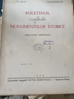 Buletinul Comisiunii Monumentelor istorice, Octombre-Decembre 1938
