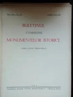 BULETINUL COMISIUNII MONUMENTELOR ISTORICE