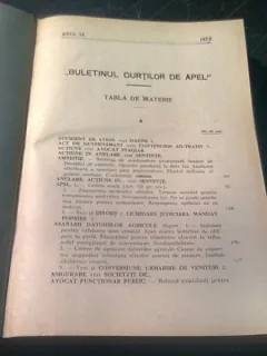 BULETINUL CURTILOR DE APEL, 1932