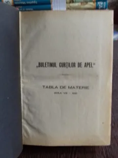 BULETINUL CURTILOR DE APEL ANULVIII/1931