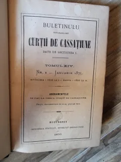 Buletinul Hotararilor Curtii de Casatie date de sectiunea I, tomul XIV 1875