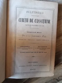 Buletinul Hotararilor Curtii de Casatie date in Materie Criminala, tomul XIII, 1874