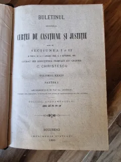 Buletinul Hotararilor Curtii de Casatie si Justitie date de sectiunea I si II, volumul XXXIV partea I, 1895