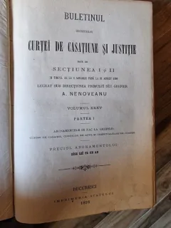 Buletinul Hotararilor Curtii de Casatie si Justitie date de sectiunea I si II, volumul XXXV partea I, 1896