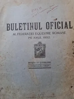 BULETINUL OFICIAL AL FEDERATIEI EQUESTRE ROMANE PE ANUL 1932