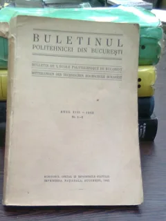 BULETINUL POLITEHNICEI DIN BUCURESTI NR.1-2/1942 editie bilingva