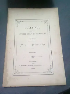 BULETINUL SENTINTELOR INALTEI CURTI DE COMPTURI TOMUL II, NR.7/IULIE 1875