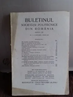 BULETINUL SOCIETATII POLITECNICE DIN ROMANIA NR.1-6/IANUARIE-IUNIE 1947