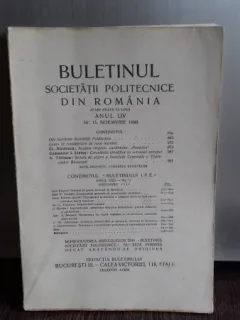 BULETINUL SOCIETATII POLITECNICE DIN ROMANIA NR.11/1940