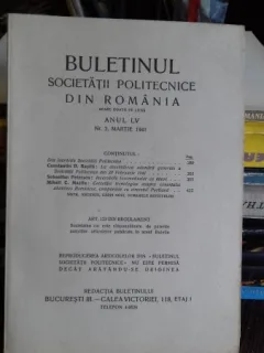BULETINUL SOCIETATII POLITECNICE DIN ROMANIA NR.3/1941