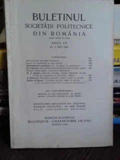 BULETINUL SOCIETATII POLITECNICE DIN ROMANIA NR.5/1941