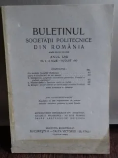 BULETINUL SOCIETATII POLITECNICE DIN ROMANIA NR.7-8/1943