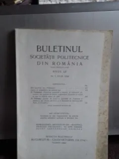 BULETINUL SOCIETATII POLITECNICE DIN ROMANIA NR.7/1938