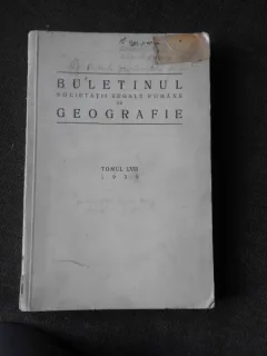 Buletinul Societatii Regale Romane de Geografie, tomul LVIII, 1939