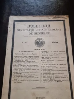 Buletinul Societatii Regale Romane de Geografie tomul XXXV an 1914