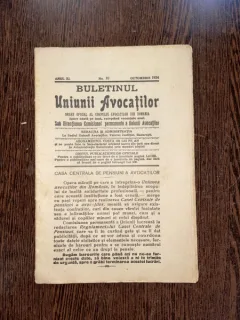 Buletinul Uniunii Avocatilor Anul XI Nr. 10 1934