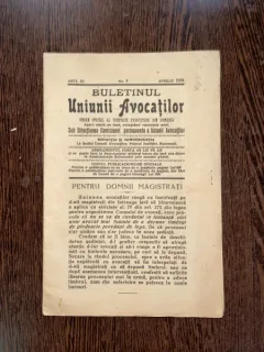 Buletinul Uniunii Avocatilor Anul XI Nr. 4 1934