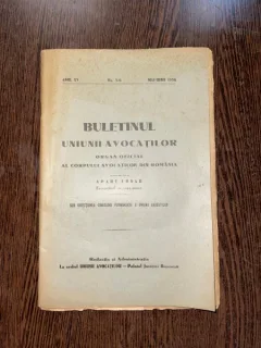 Buletinul Uniunii Avocatilor Anul XV Nr. 5-6 Mai-Iunie 1938