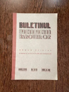 Buletinul Uniunii Barourilor Anul XVII Nr. 8-10 1941, X-XII