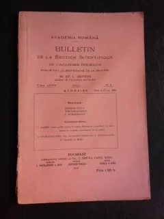 Bulletin de la section scientifique de l'Academie Roumaine nr.5/1916