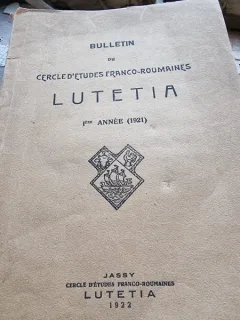 Bulletin du Cercle d'etudes Franco-Roumaines Lutetia I-ere Annee 1921