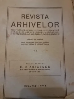 C. D. Aricescu -  Revista Arhivelor Anul V Nr. 2, 1943
