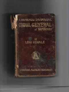 C. Hamangiu, Codul general al Romaniei, vol. II, Legi uzuale