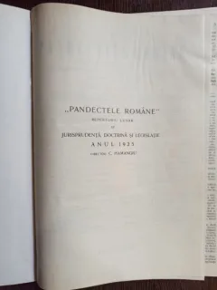 C. Hamangiu - Pandectele Romane: Jurisprudenta, Doctrina si Legislatie 1925