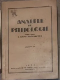 C. Radulescu-Motru - Analele de Psihologie Vol 3