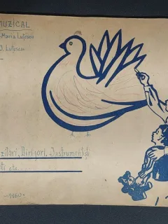 Caiet-album muzical cu taieturi din presa