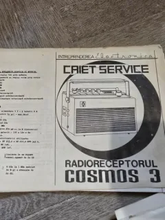 Caiet Service radioreceptorul Cosmos 3
