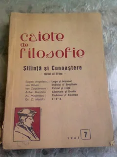 CAIETE DE FILOSOFIE - D. DRAGHICESCU NR.7/1943