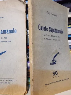 Caiete saptamanale - Eug. Herovanu  prima si a doua serie