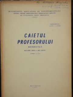 CAIETUL PROFESORULUI - MATEMATICA