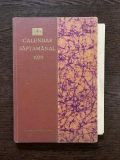 Calendar saptamanal (1929) contine insemnari cu retete de mancaruri