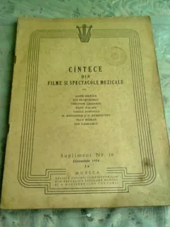 CANTECE DIN FILME SI SPECTACOLE MUZICALE - SUPLIMENT REVISTA MUZICA NR.10