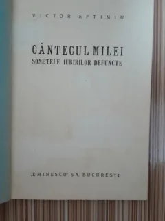 Cantecul milei, sonetele iubirilor defuncte - Victor Eftimiu