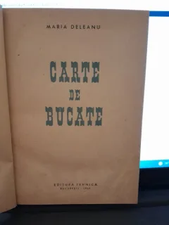 Carte de bucate , Maria Deleanu , 1959