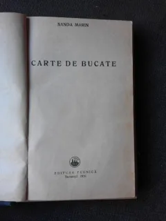 CARTE DE BUCATE - SANDA MARIN, 1956